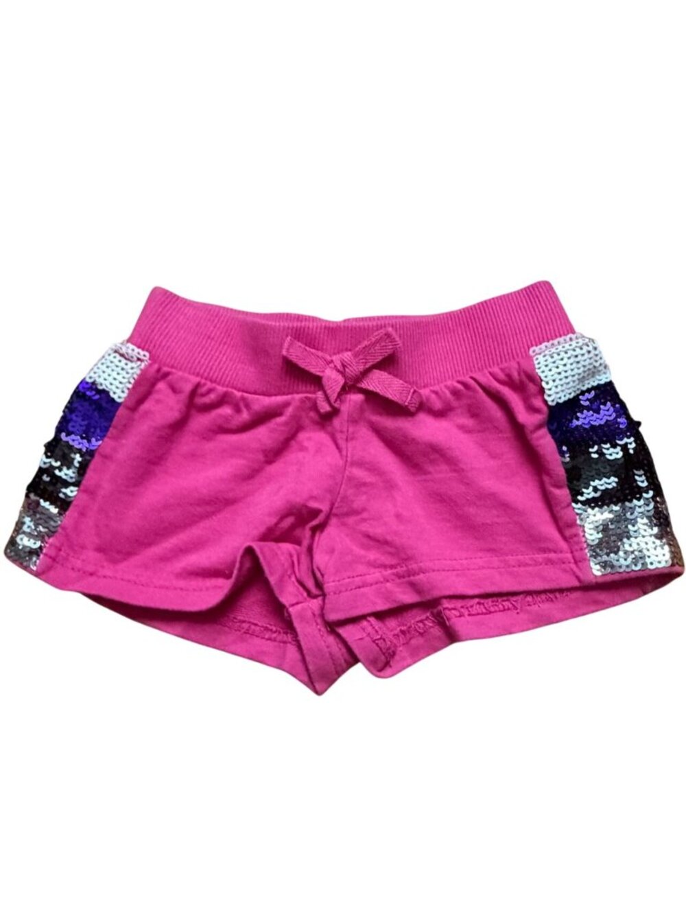 Lip Gloss Brand Girls Pull on Shorts With Sequin Detail-Pink-Size 4-GUC